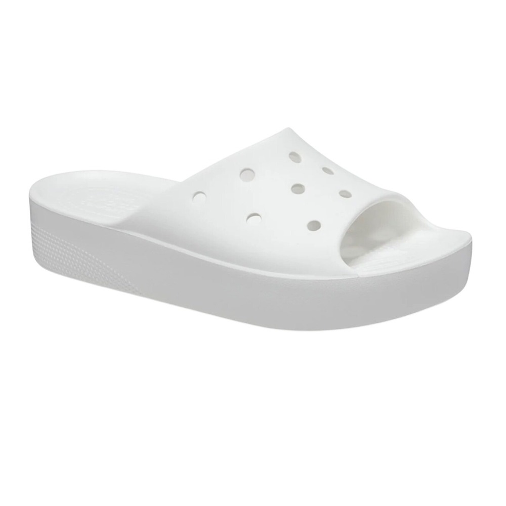 Crocs Classic Platform Slide Sandals Women's Size 7 White